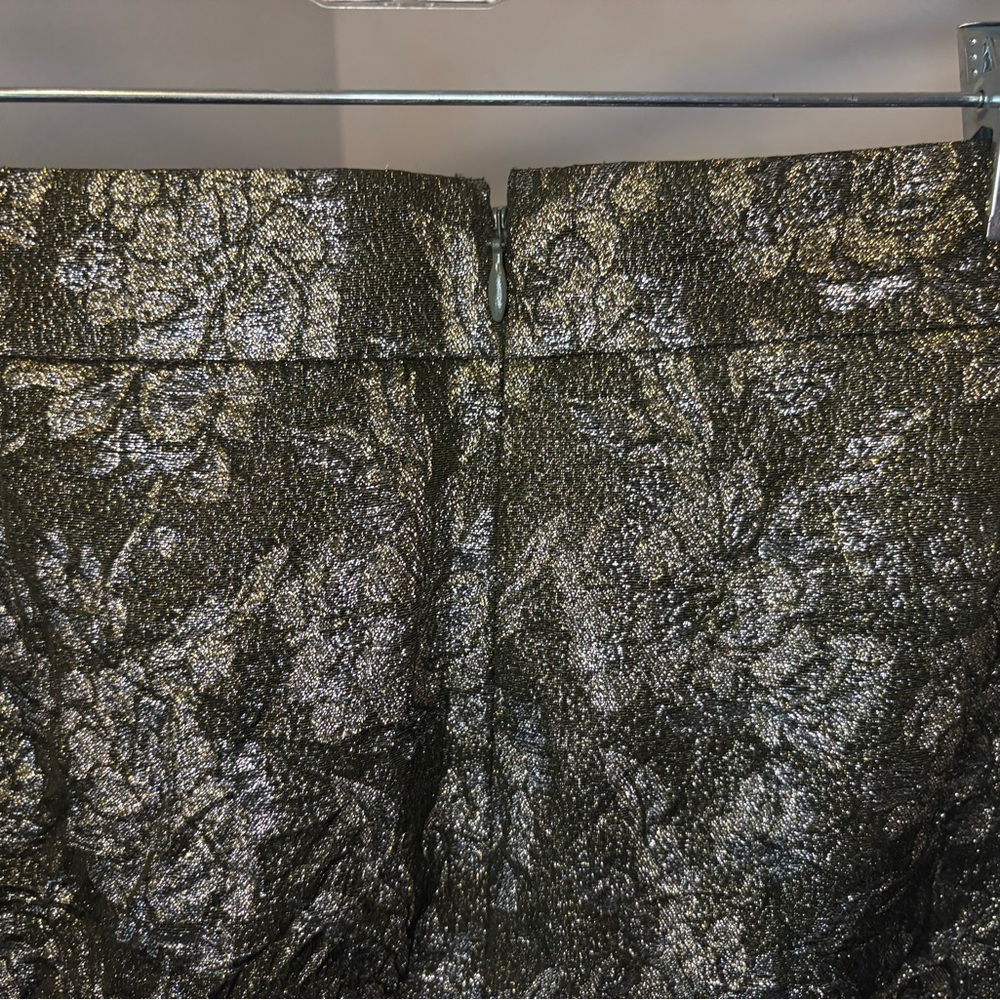 J. Crew Bronze/Gold Brocade Silk-blend Pencil Skirt - Picture 10 of 12